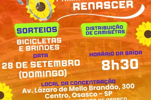 Osasco celebra a chegada da primavera com pedalada especial dia 28/9